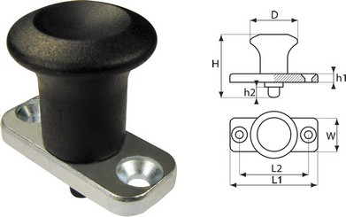 Element ustalajcy - z pytk mocujc